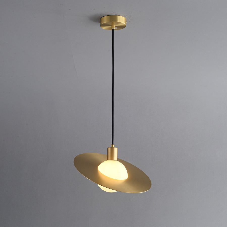 Suspension Paimpol en verre et laiton – vue 3