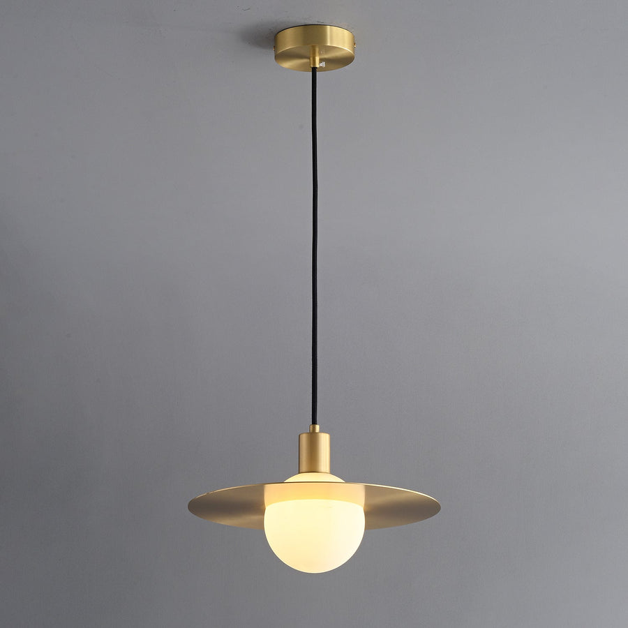 Suspension Paimpol en verre et laiton – vue 2