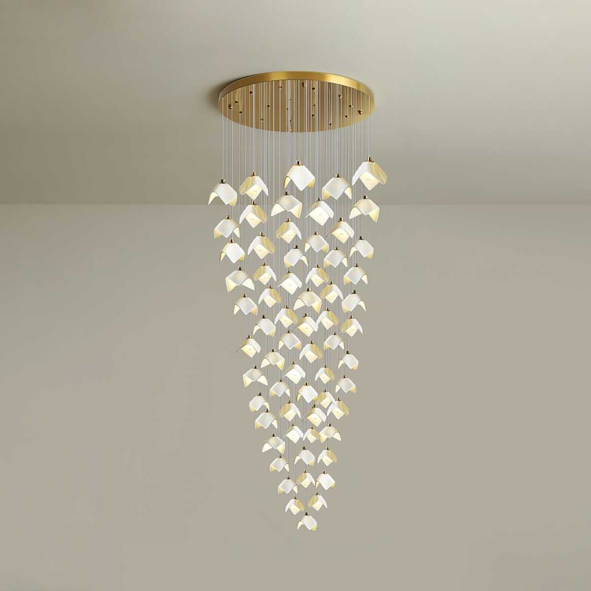 Lustre Pagode en verre et laiton – vue 48