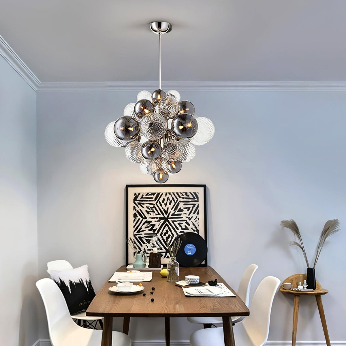 Lustre Pralin en verre et fer – vue 20