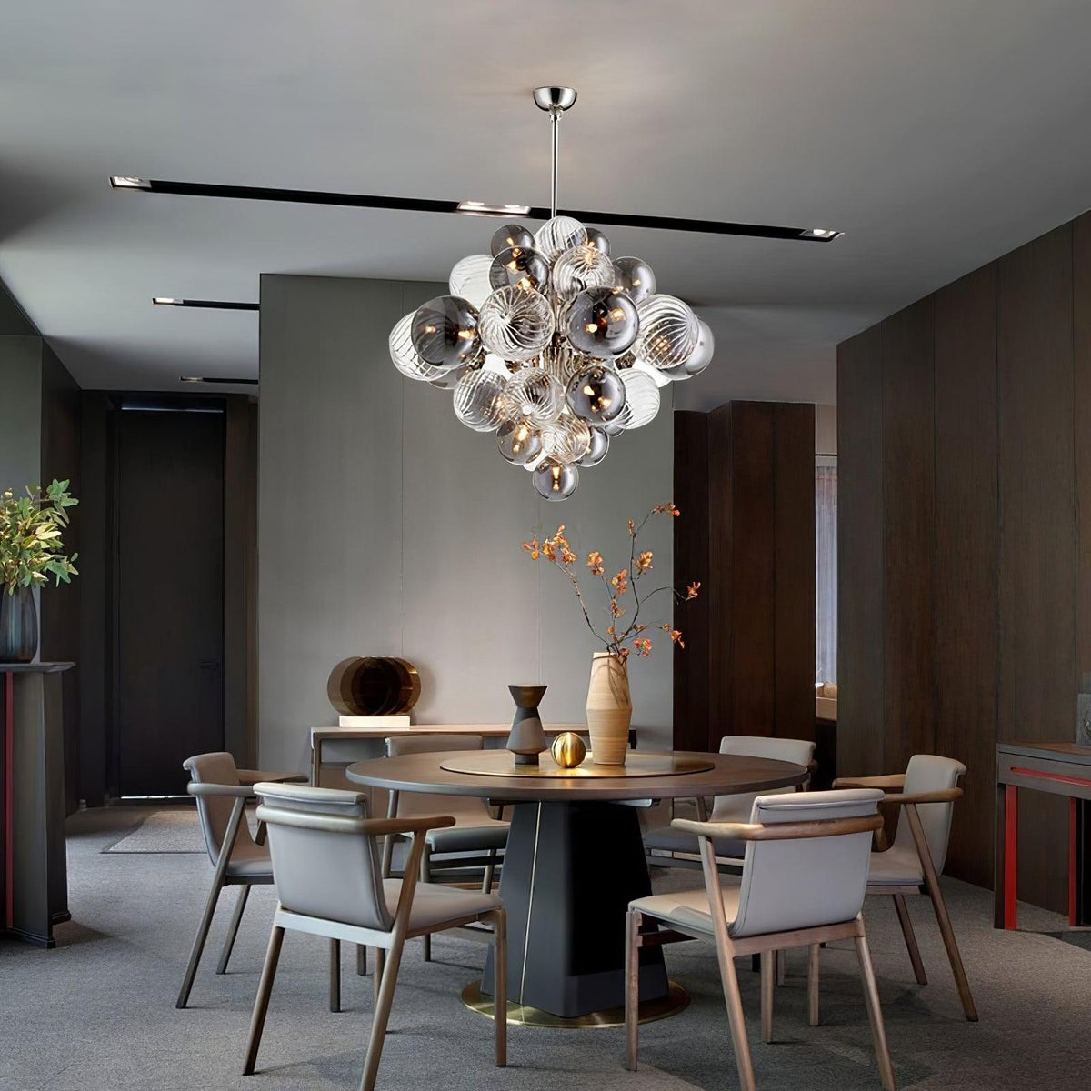 Lustre Pralin en verre et fer – vue 22