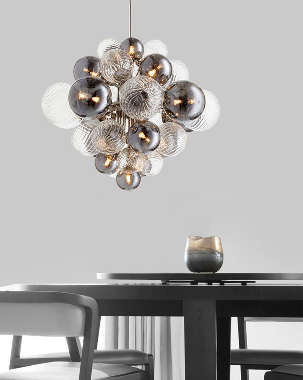 Lustre Pralin en verre et fer – vue 2