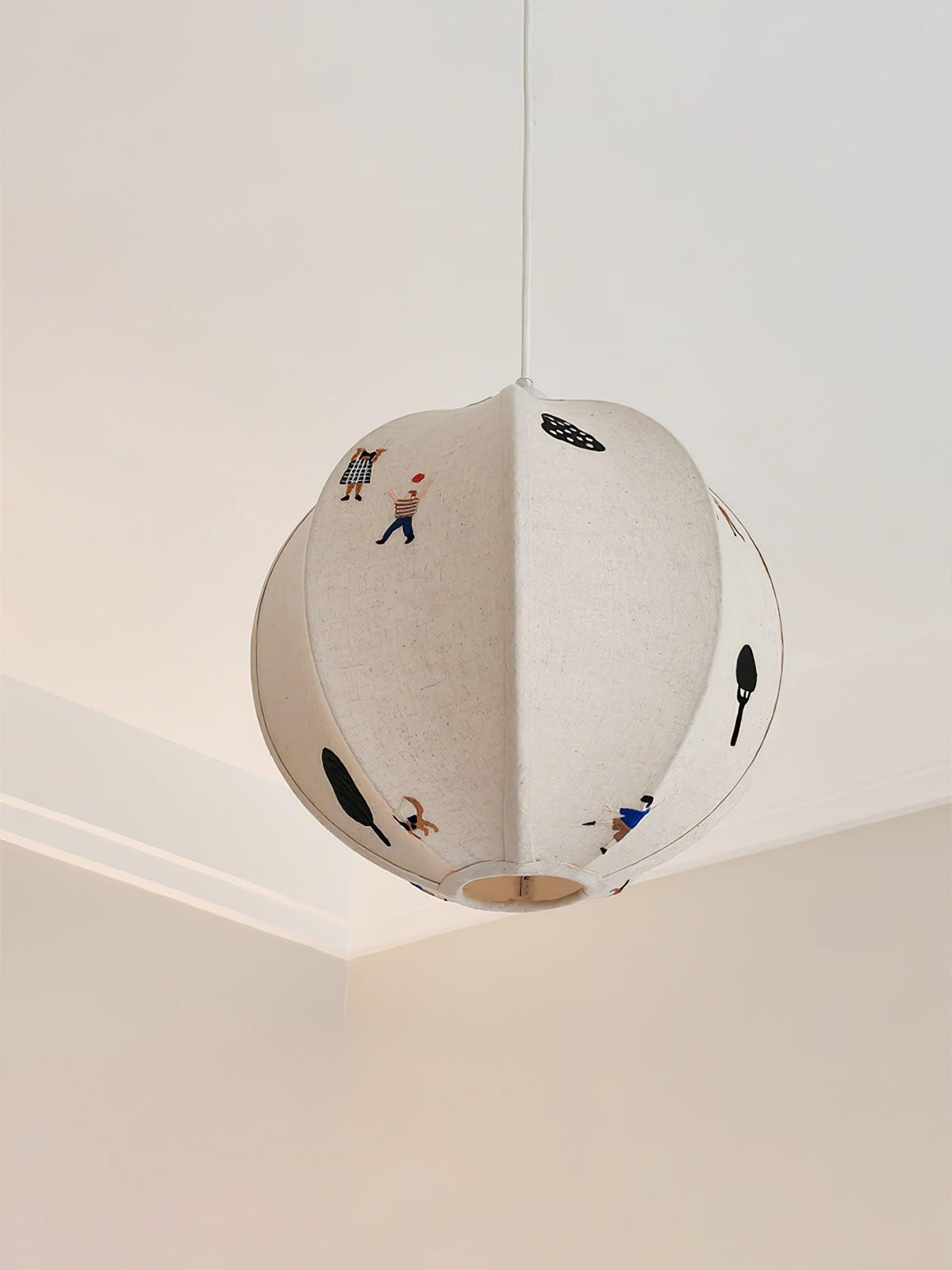 Suspension Ivoire en tissu et métal – vue 8