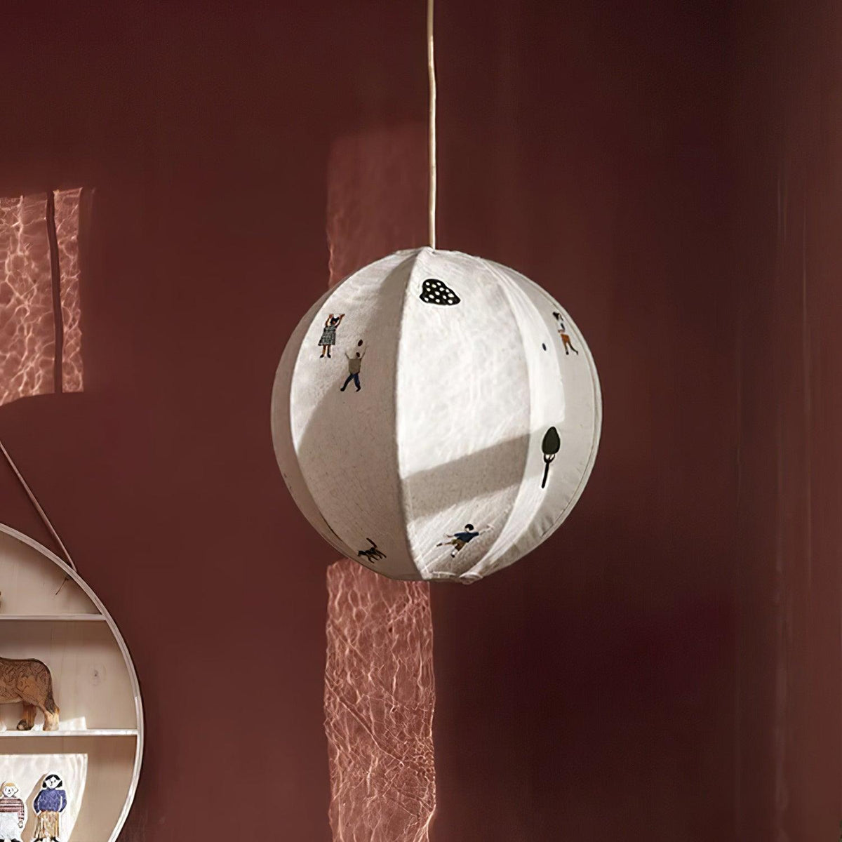 Suspension Ivoire en tissu et métal – vue 10