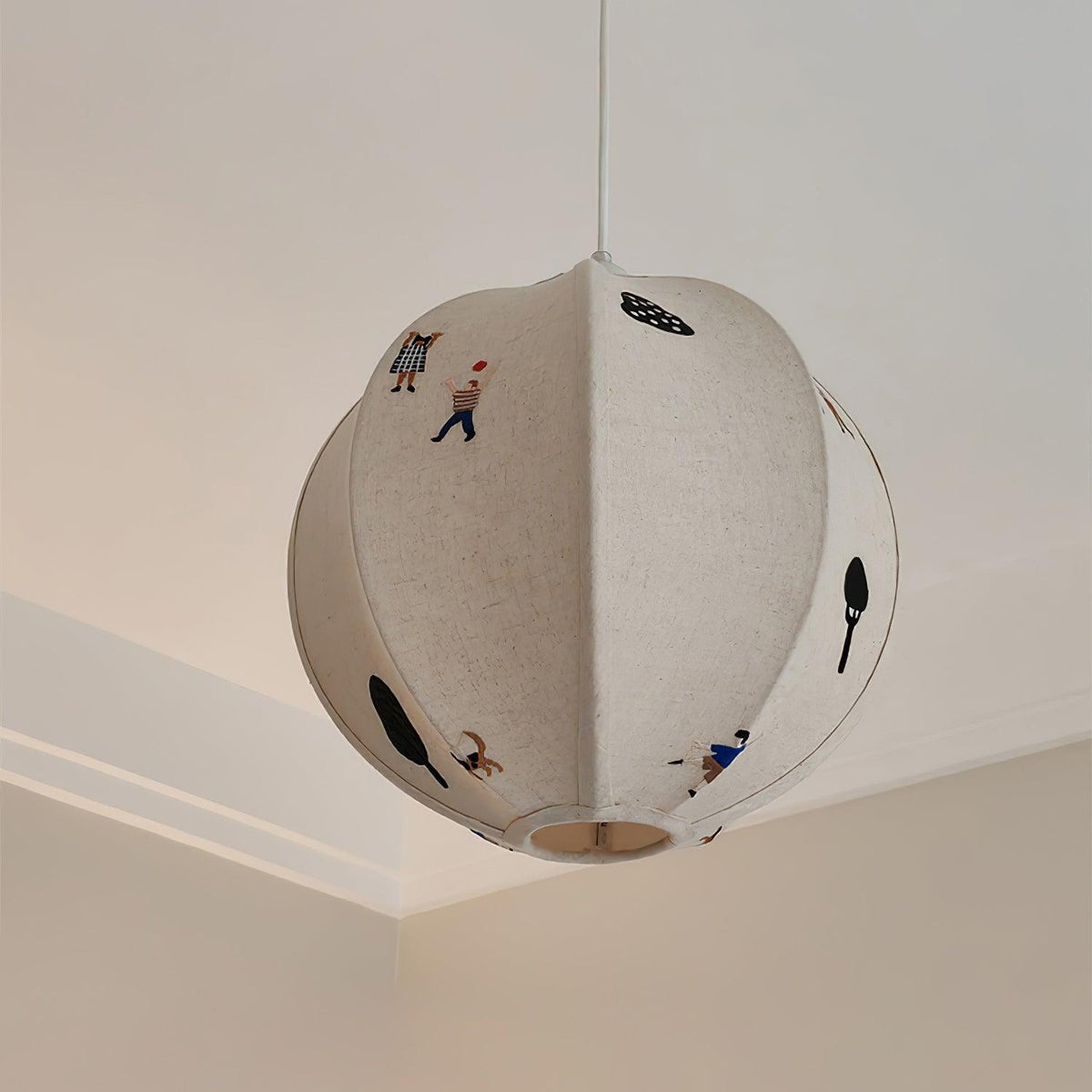 Suspension Ivoire en tissu et métal – vue 17