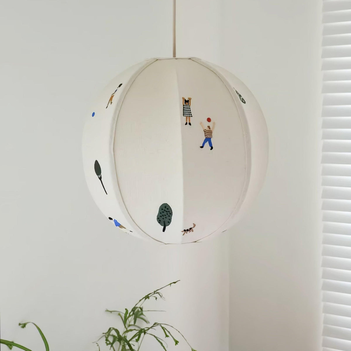 Suspension Ivoire en tissu et métal – vue 18