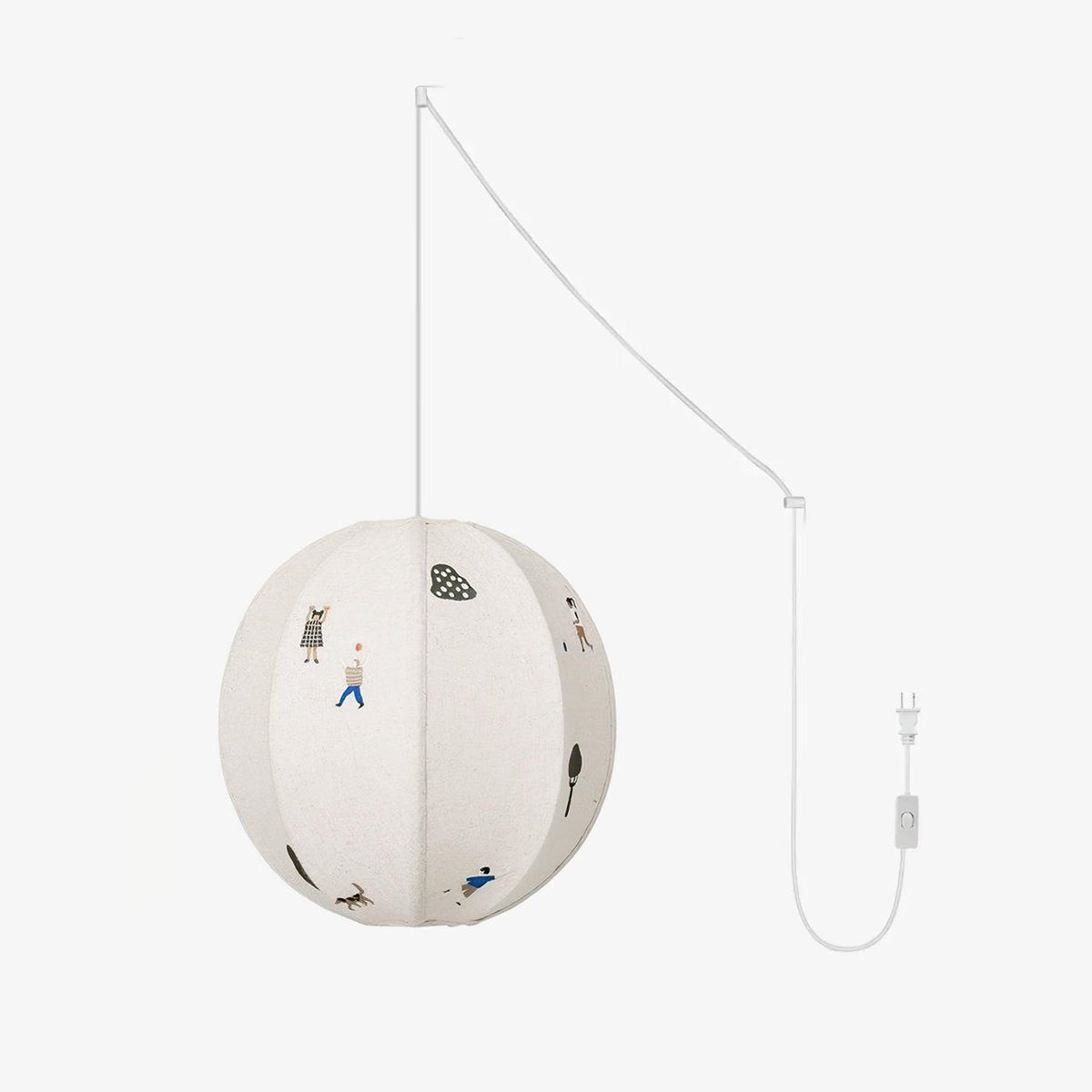 Suspension Ivoire en tissu et métal – vue 24