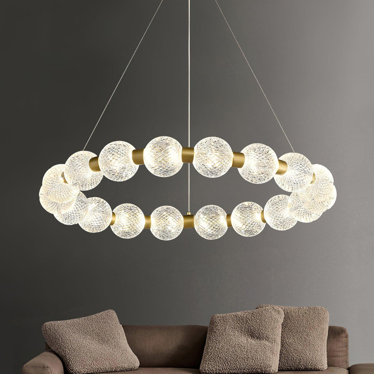 Lustre Séraphine en laiton – vue 18