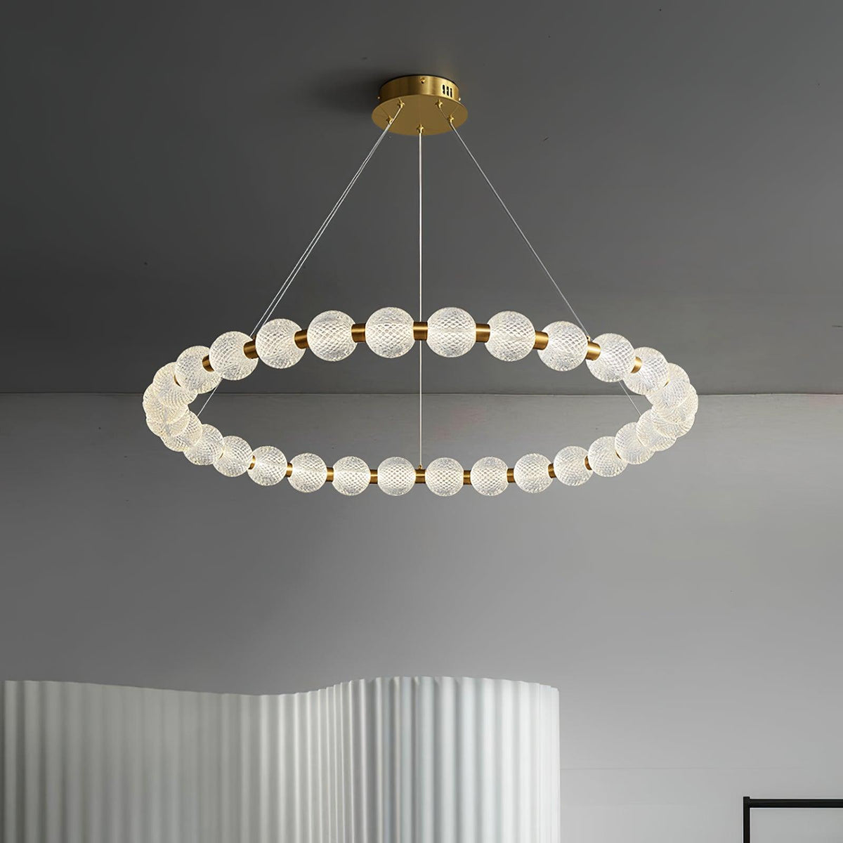 Lustre Séraphine en laiton – vue 4