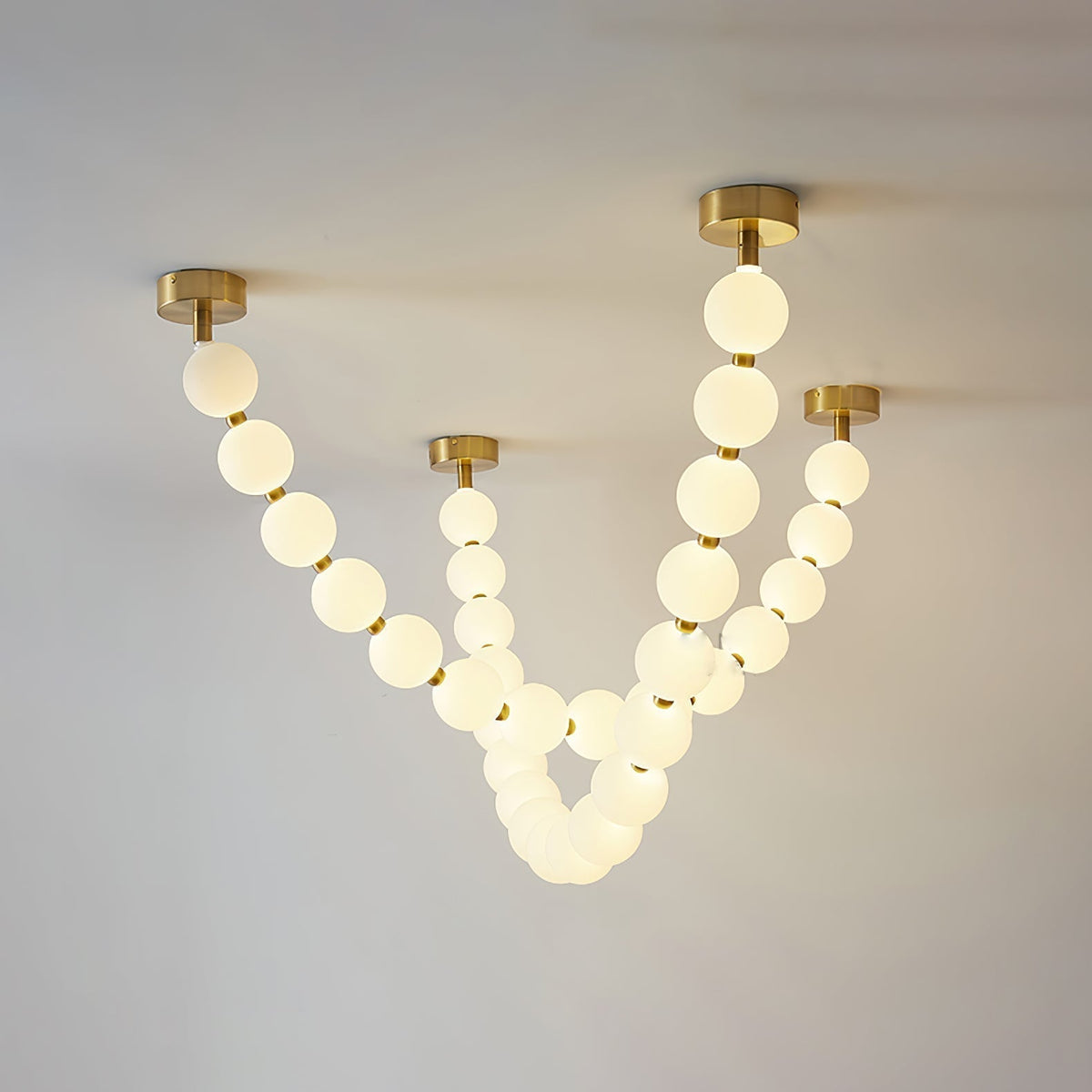 Lustre Cumulus en laiton – vue 74