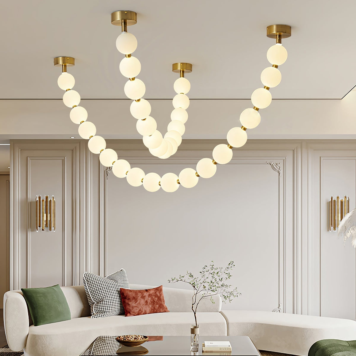 Lustre Cumulus en laiton – vue 99