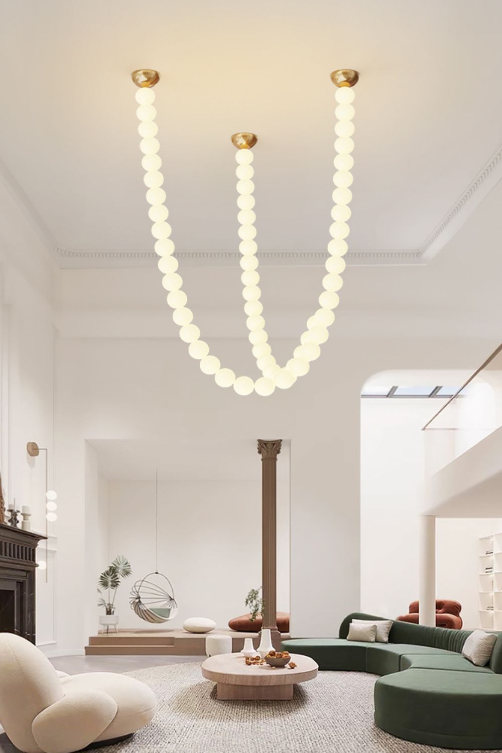 Lustre Cumulus en laiton – vue 4