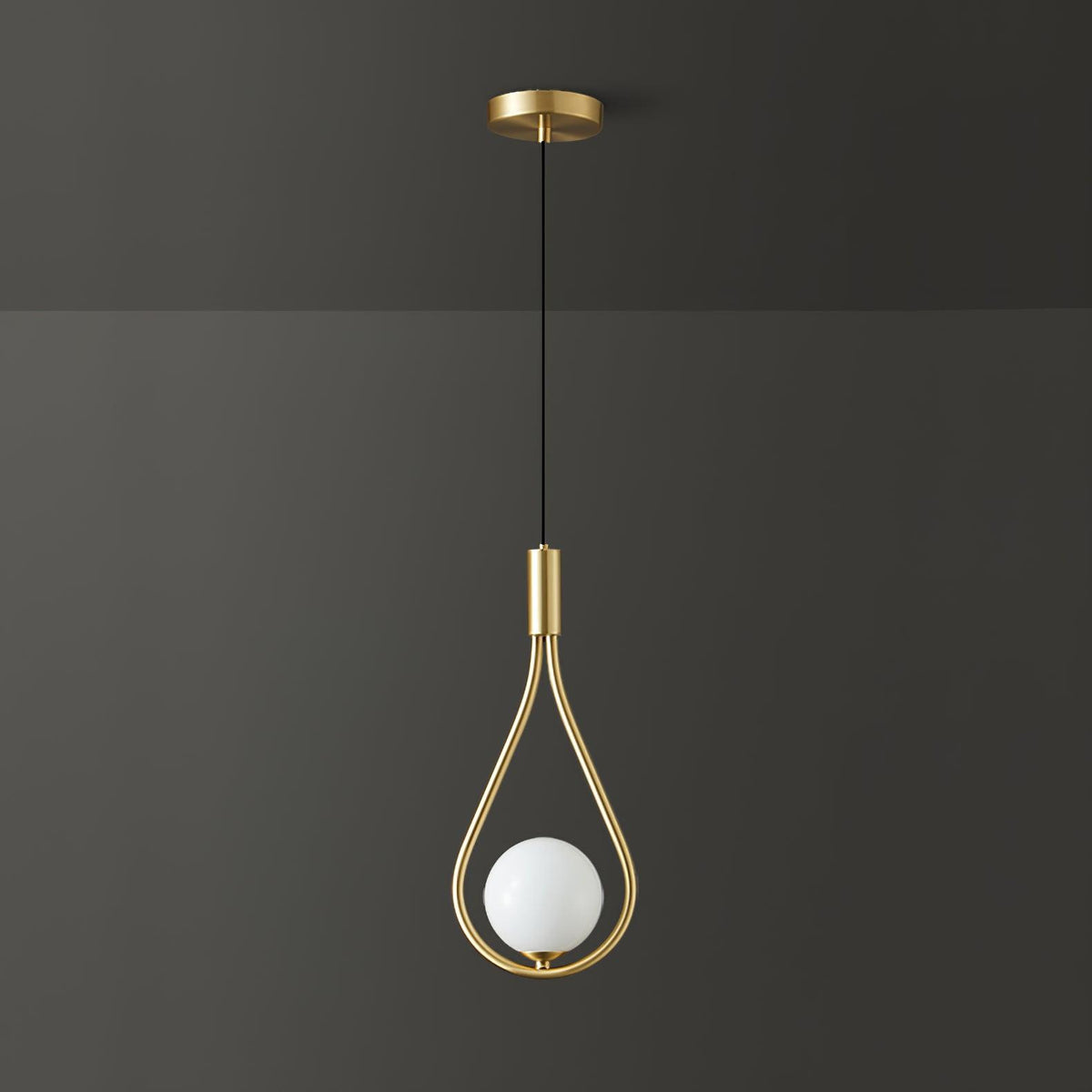 Suspension Sureau en laiton et verre – vue 6