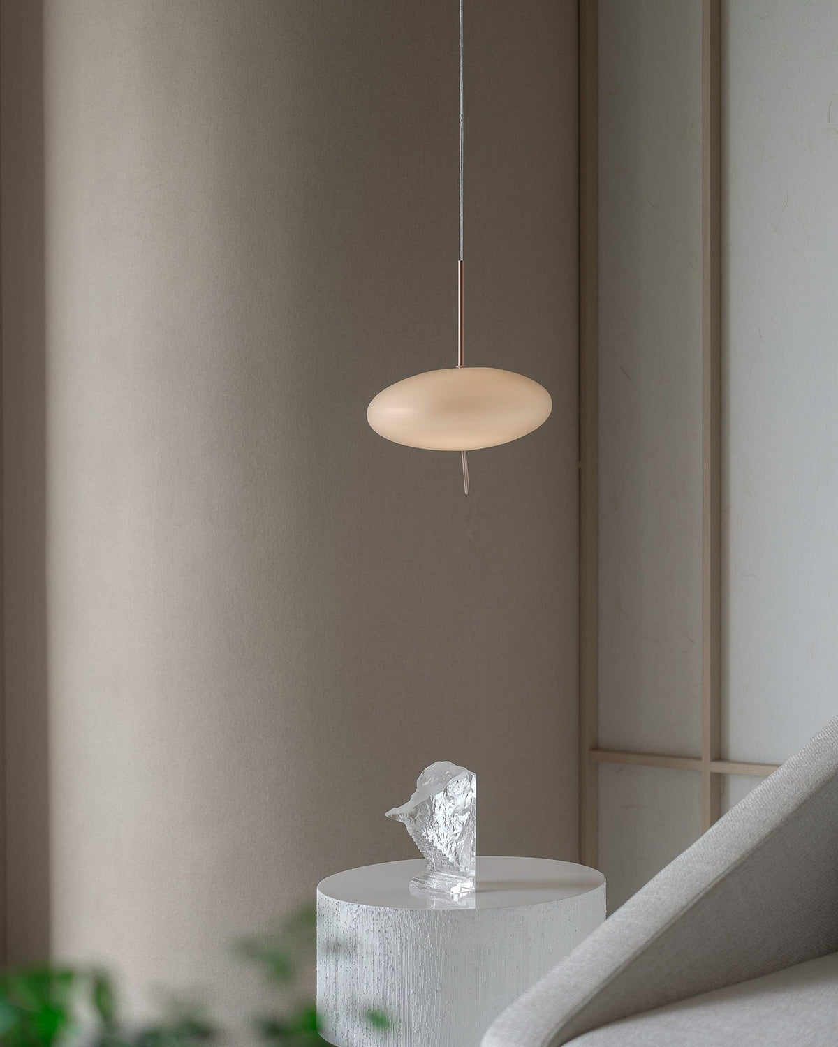 Suspension Lazuli en verre et métal – vue 20