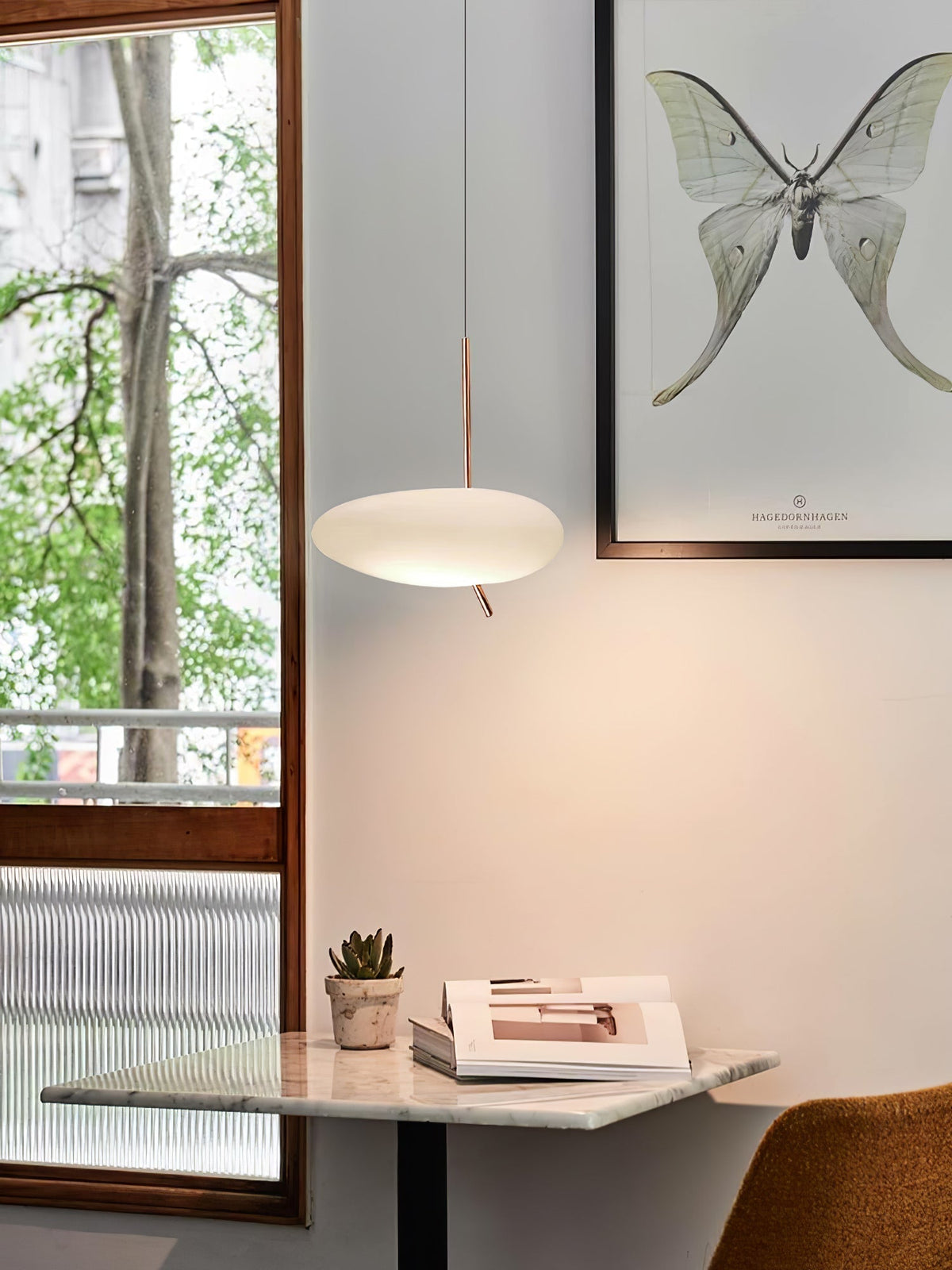 Suspension Lazuli en verre et métal – vue 26