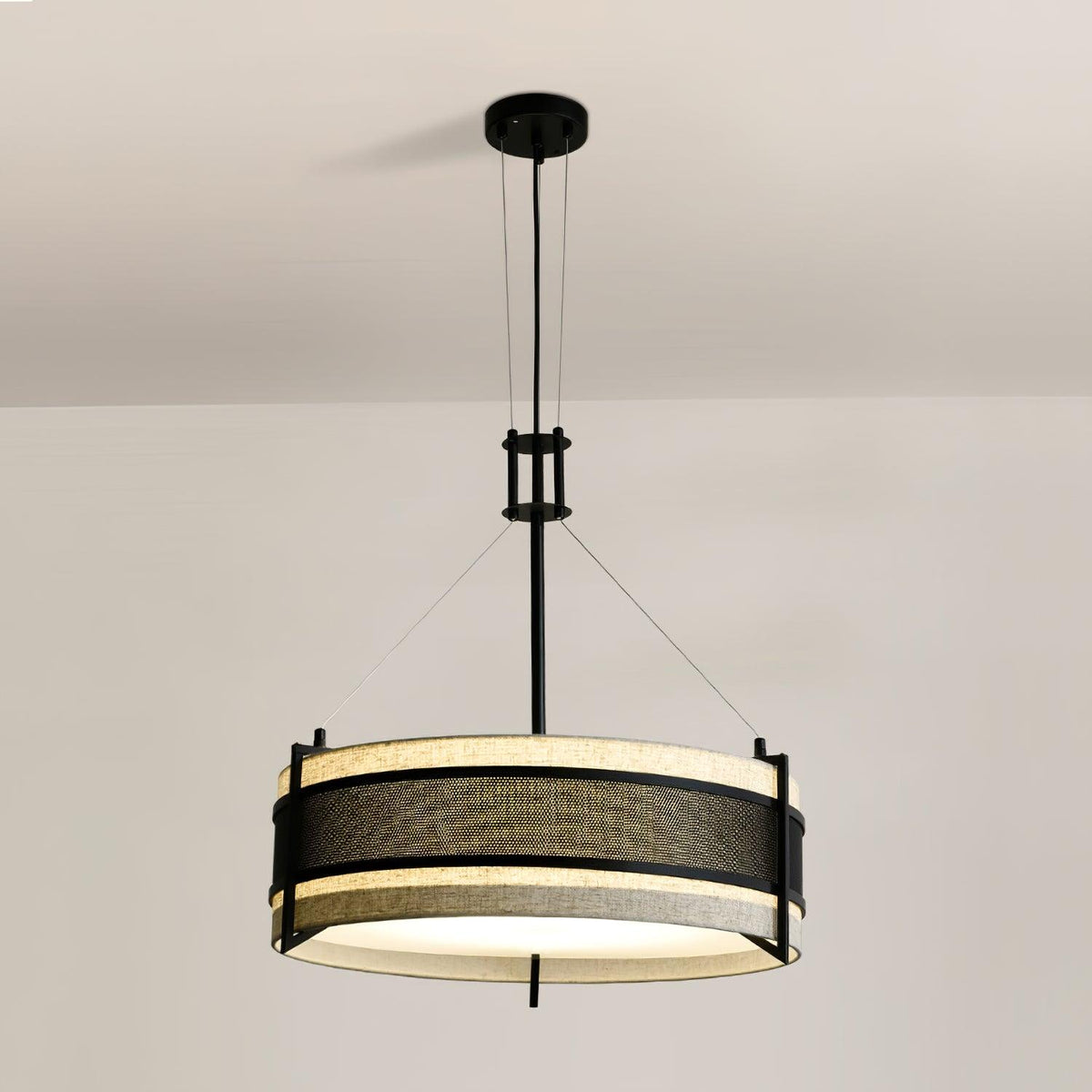 Lustre Jouvence en tissu et fer – vue 21