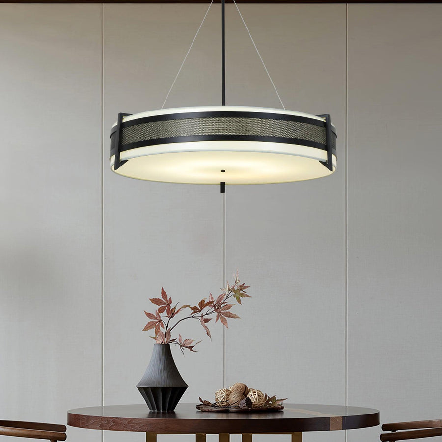 Lustre Jouvence en tissu et fer – vue 4