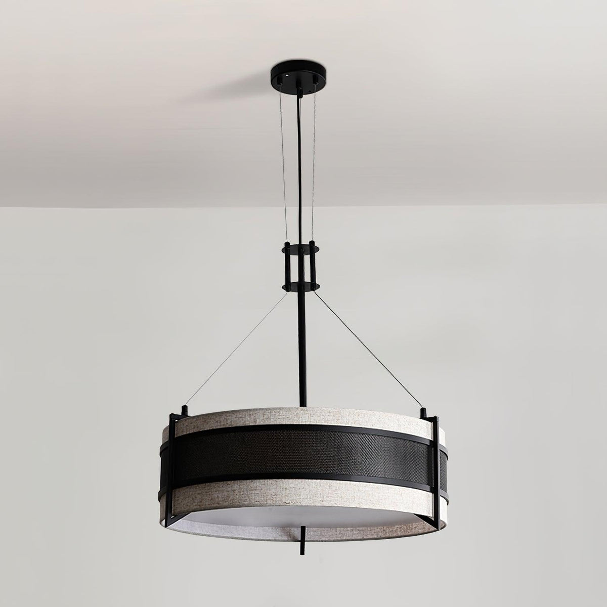 Lustre Jouvence en tissu et fer – vue 12