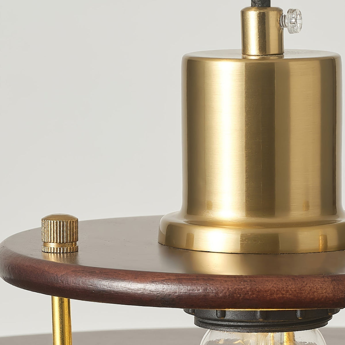 Suspension Édelweiss en bois et métal – vue 5