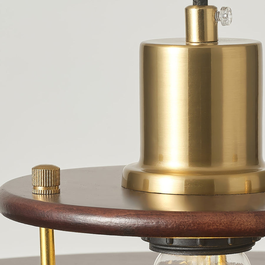 Suspension Édelweiss en bois et métal – vue 5