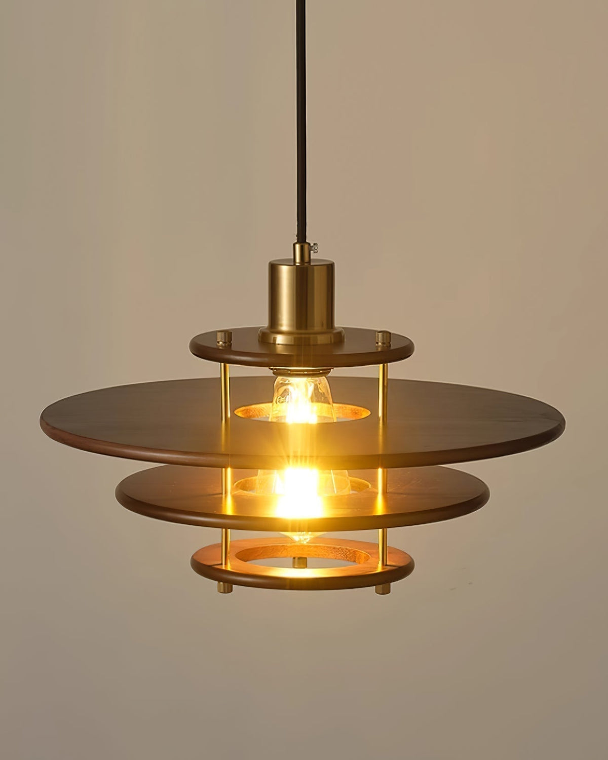 Suspension Édelweiss en bois et métal – vue 25