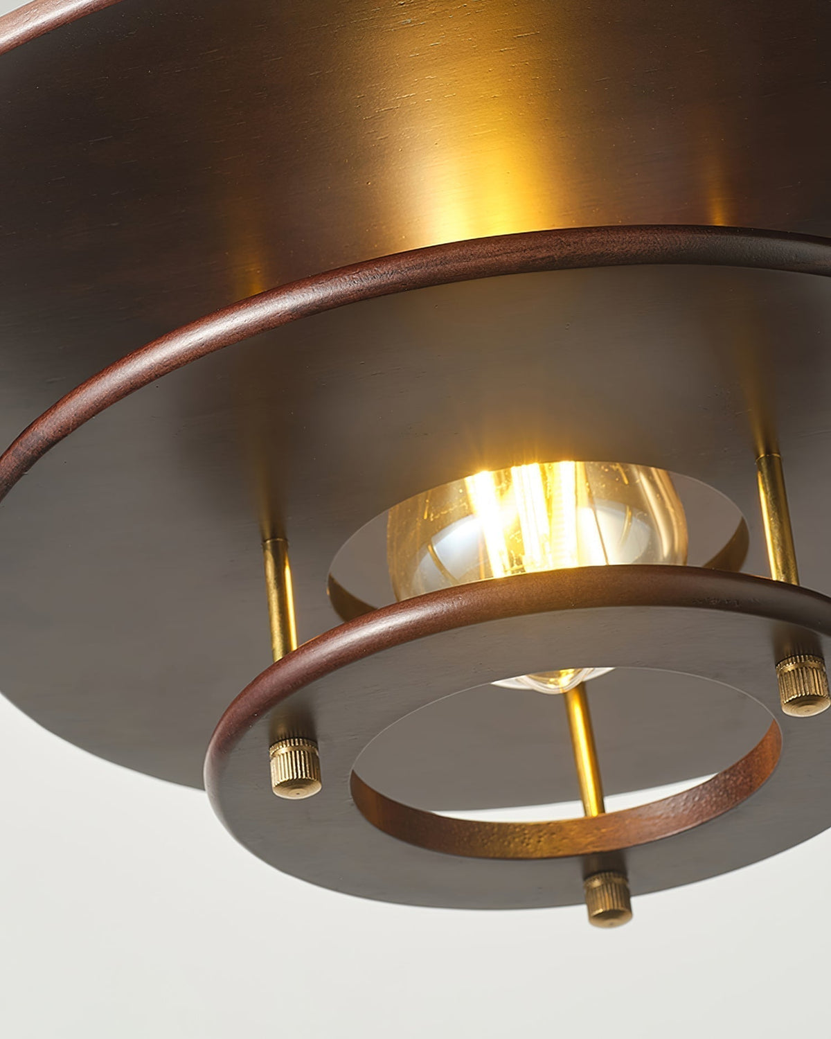 Suspension Édelweiss en bois et métal – vue 6