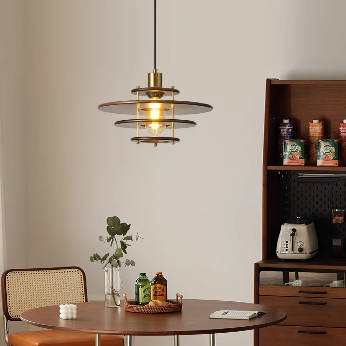 Suspension Édelweiss en bois et métal – vue 37