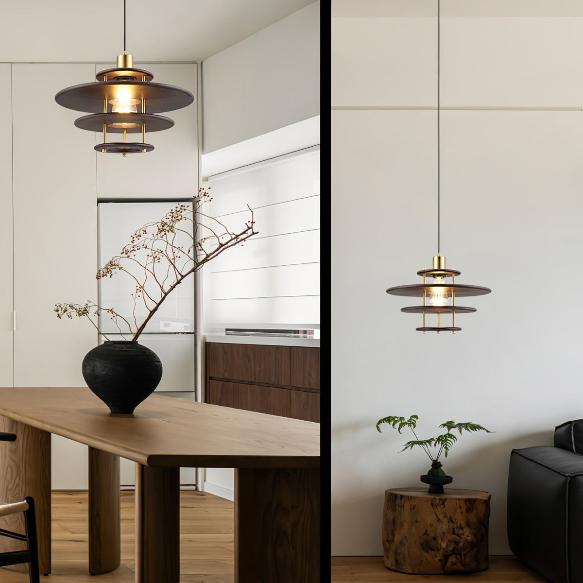 Suspension Édelweiss en bois et métal – vue 44