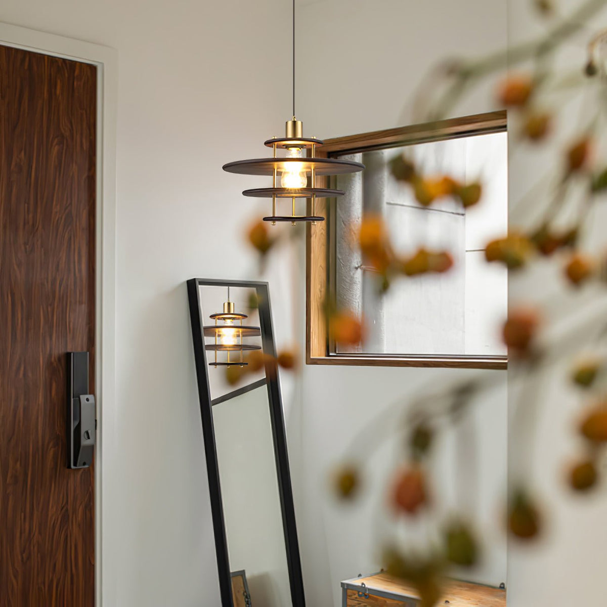 Suspension Édelweiss en bois et métal – vue 46