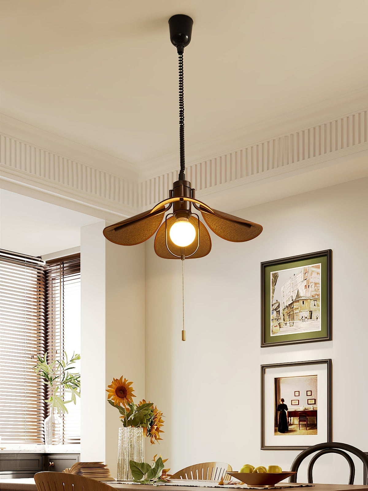 Suspension Goélette en bois et tissu – vue 41