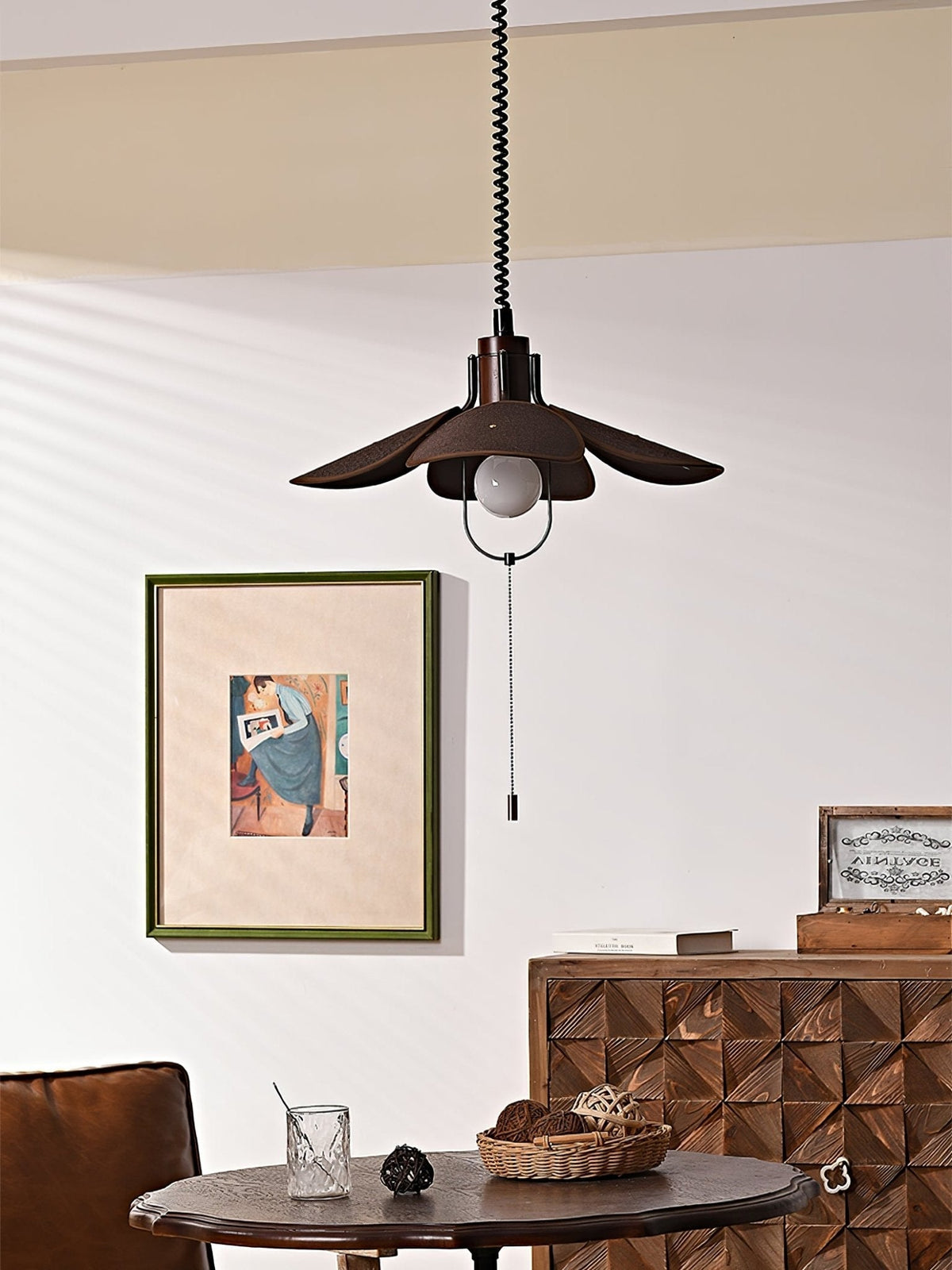 Suspension Goélette en bois et tissu – vue 35