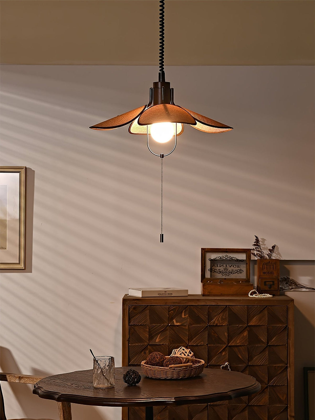 Suspension Goélette en bois et tissu – vue 36