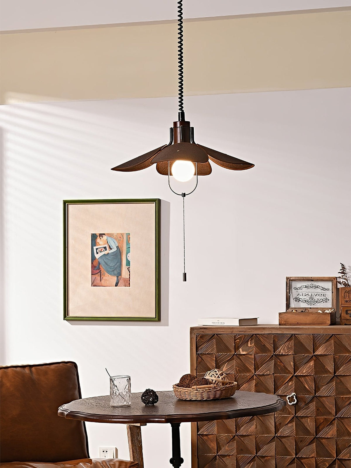 Suspension Goélette en bois et tissu – vue 12