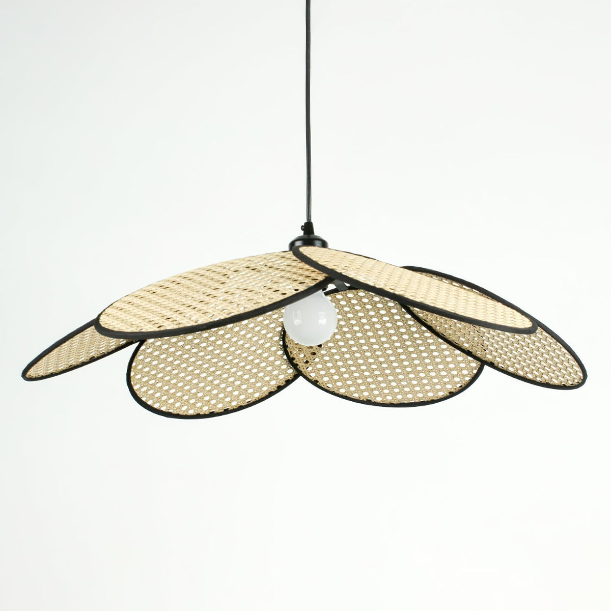 Suspension Solène en rotin et tissu – vue 11