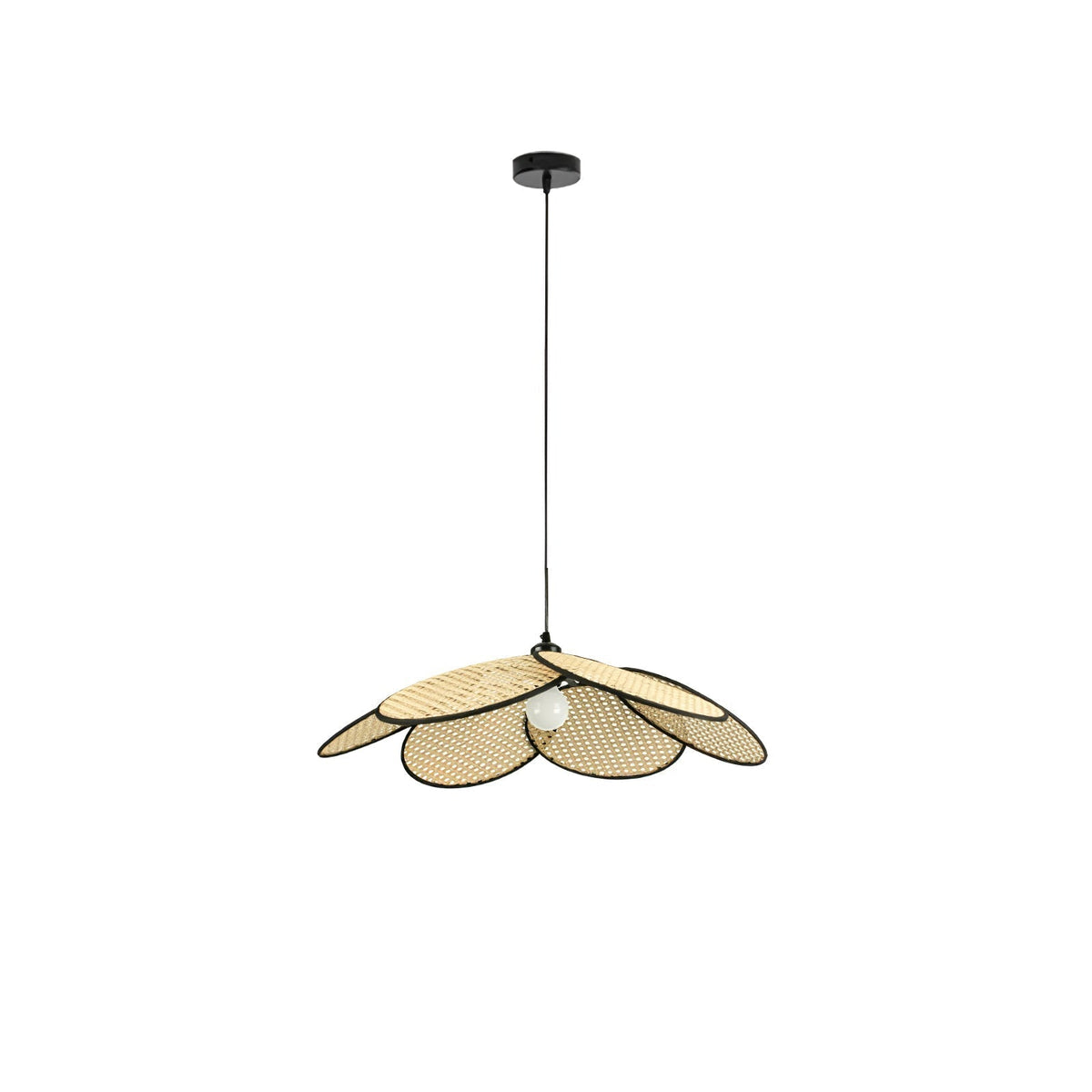 Suspension Solène en rotin et tissu – vue 15