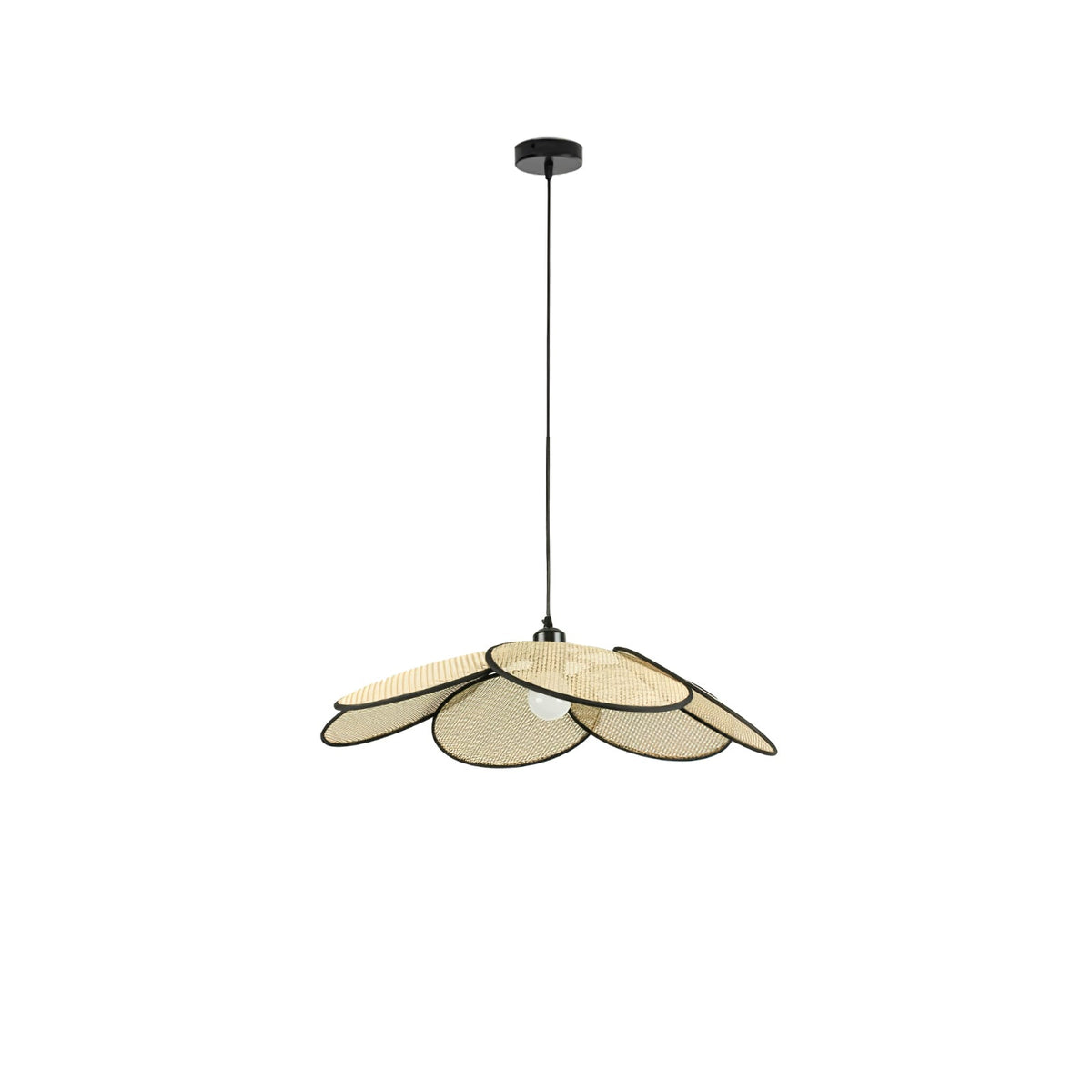 Suspension Solène en rotin et tissu – vue 18