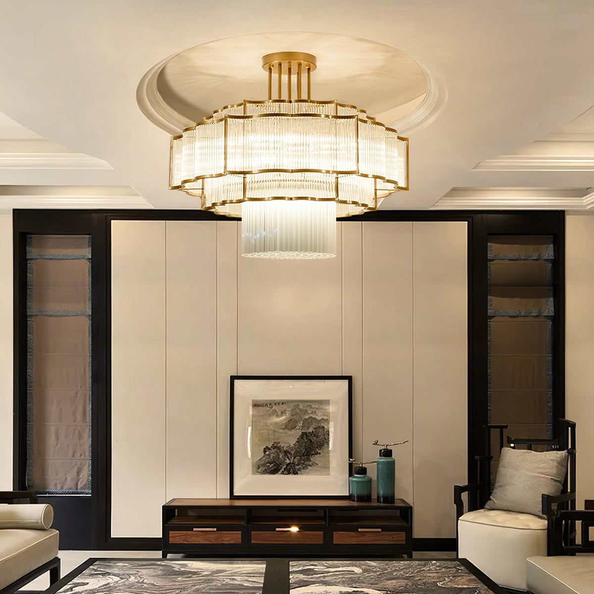 Lustre Tiare en cristal et fer – vue 32