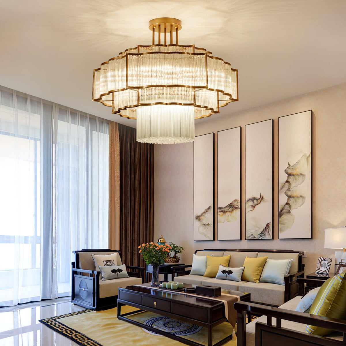 Lustre Tiare en cristal et fer – vue 34