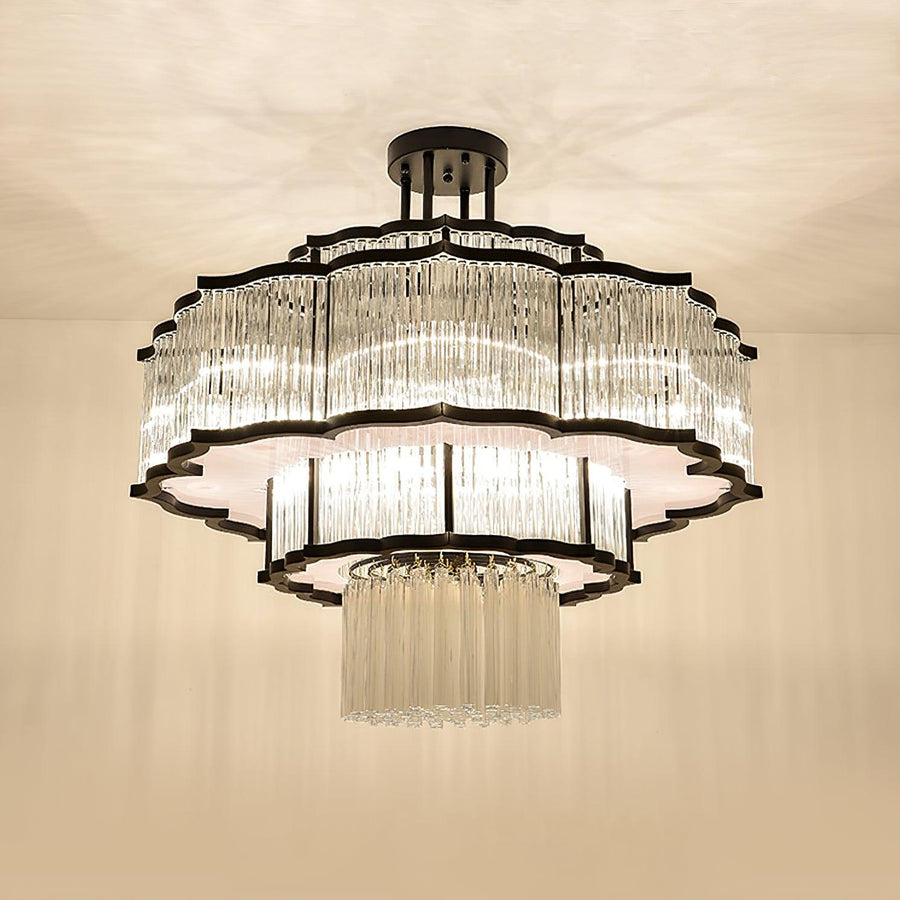 Lustre Tiare en cristal et fer – vue 4