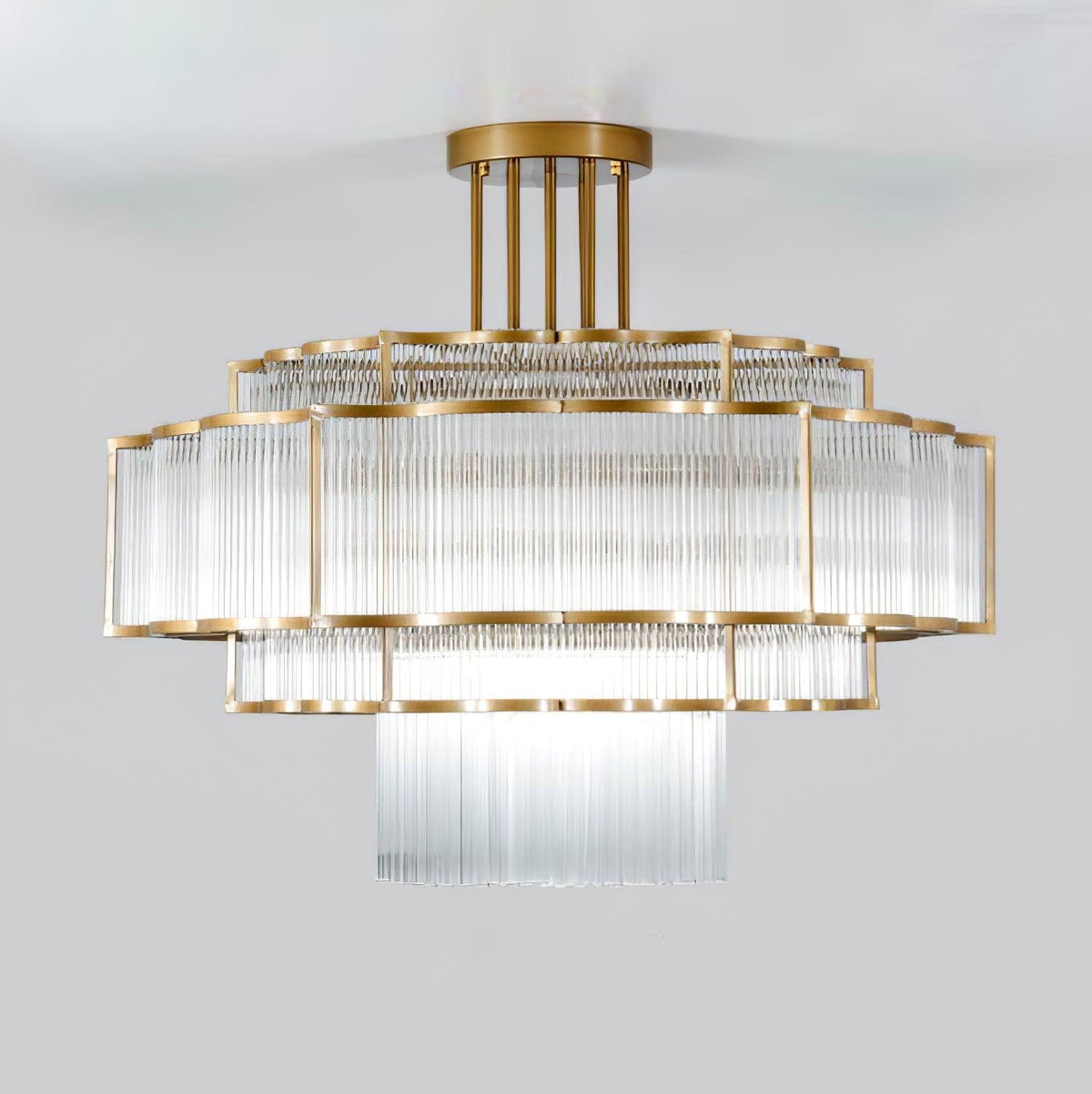 Lustre Tiare en cristal et fer – vue 6