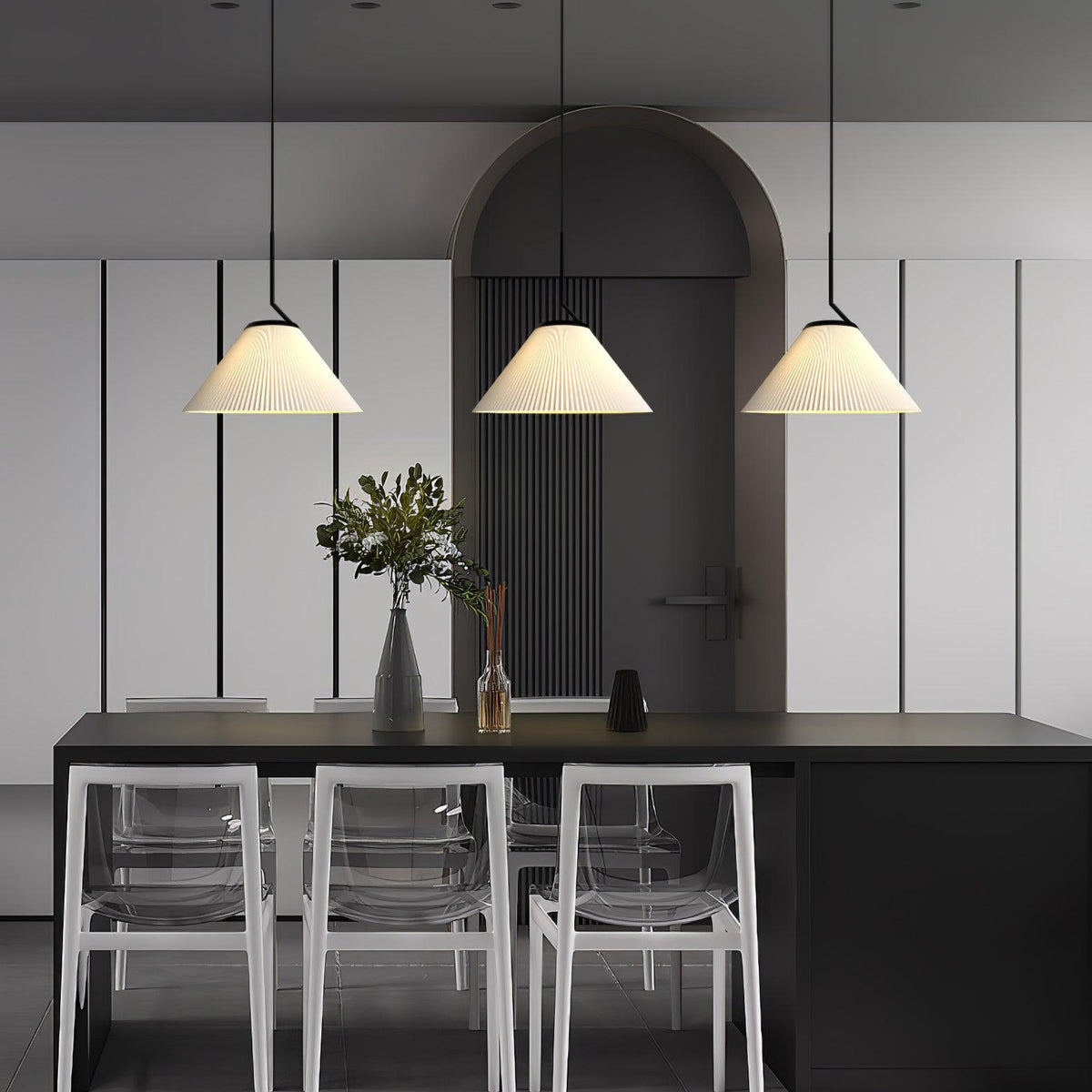 Suspension Joaillier en tissu et métal – vue 7