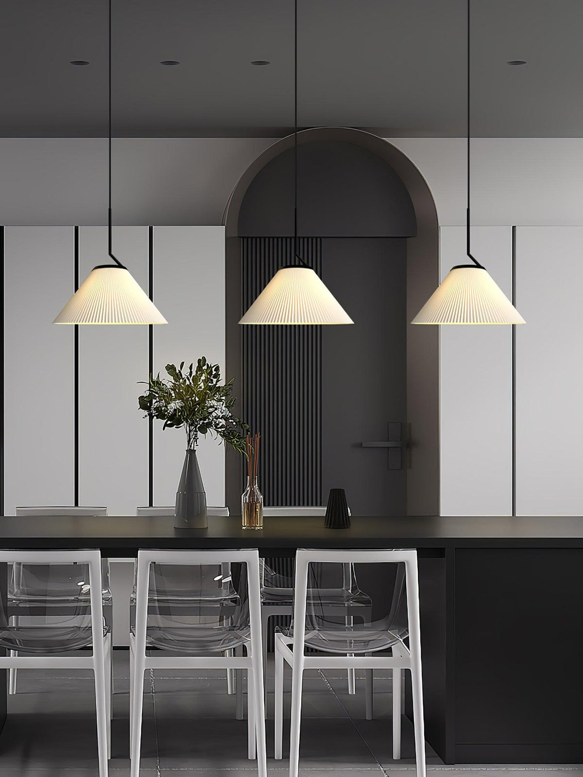 Suspension Joaillier en tissu et métal – vue 12