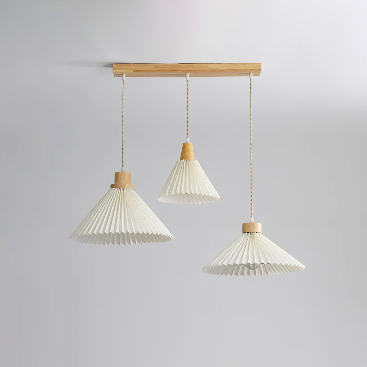 Suspension Lotus en bois et tissu – vue 33
