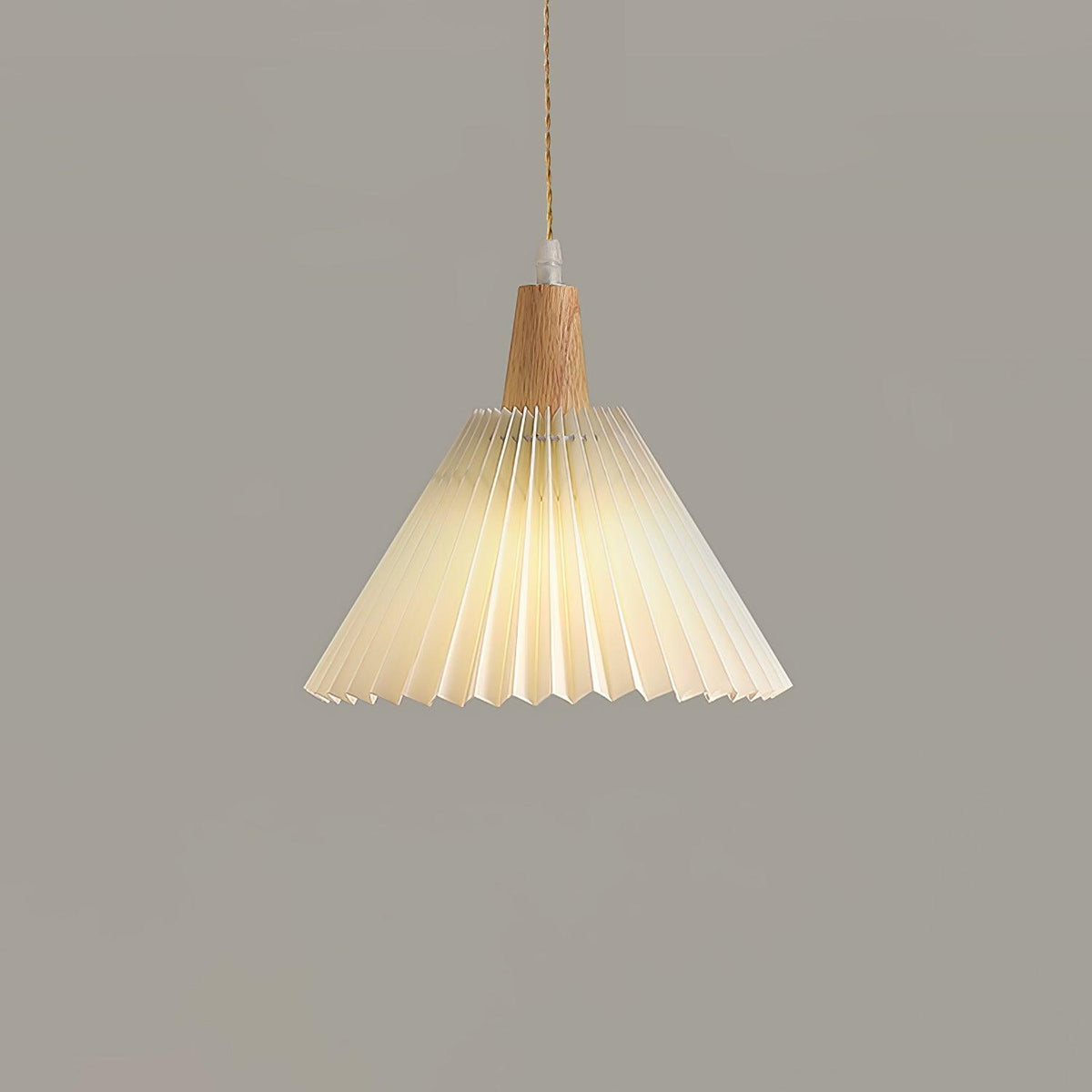 Suspension Lotus en bois et tissu – vue 21