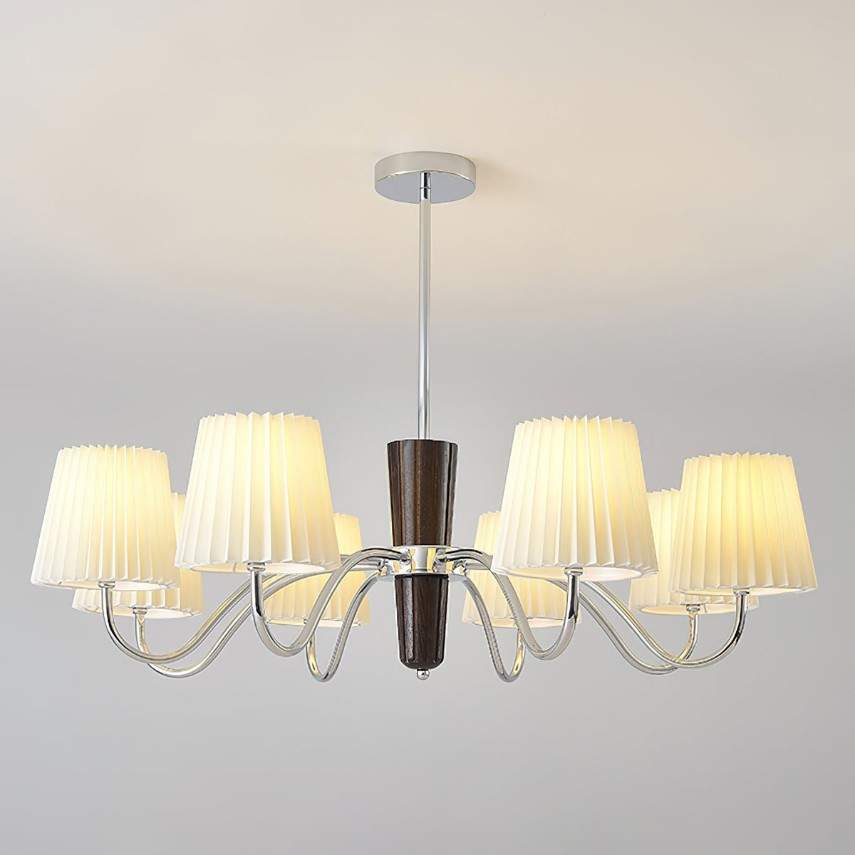 Lustre Capucine en tissu et chêne – vue 7