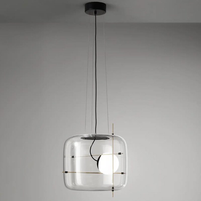 Suspension Frise en verre et métal – vue 6