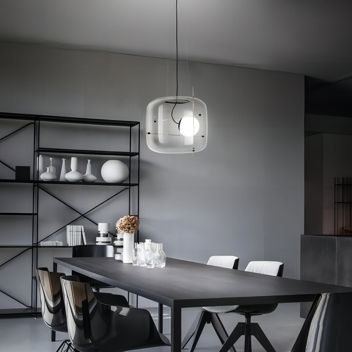 Suspension Frise en verre et métal – vue 19