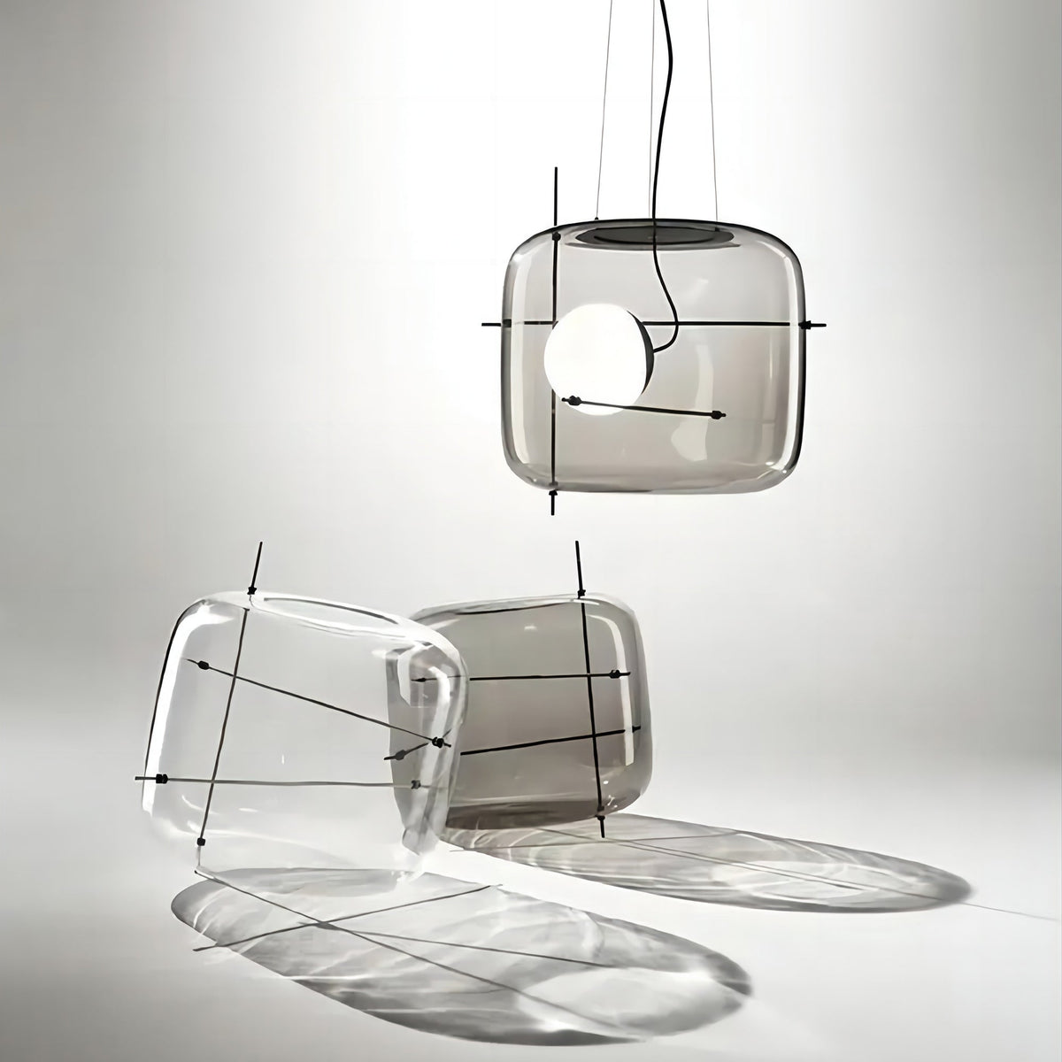 Suspension Frise en verre et métal – vue 21