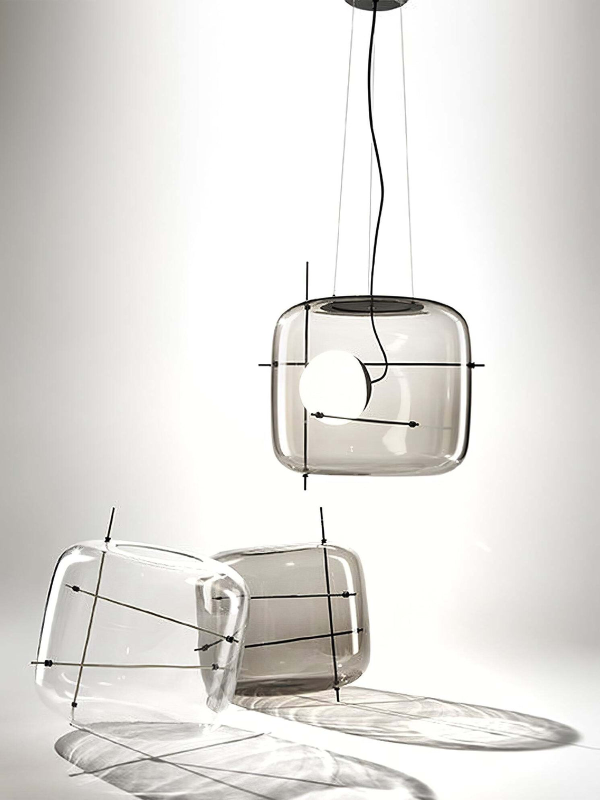 Suspension Frise en verre et métal – vue 28