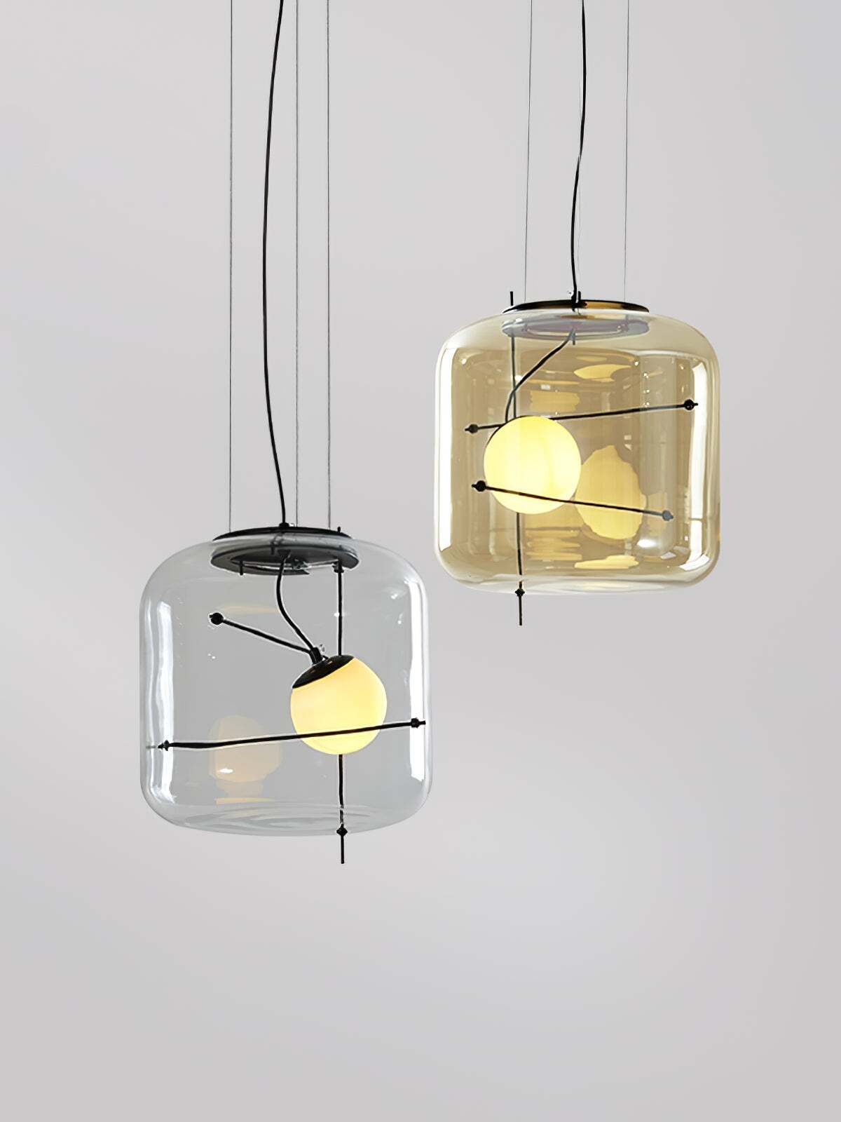 Suspension Frise en verre et métal – vue 43